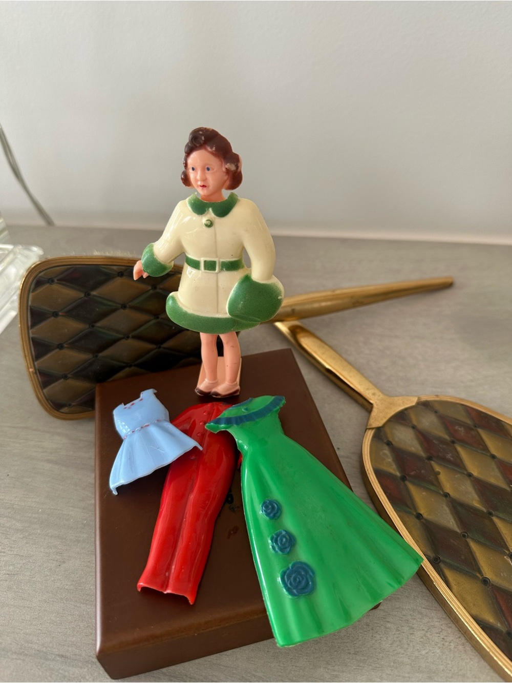 Celluloid Doll & Wardrobe